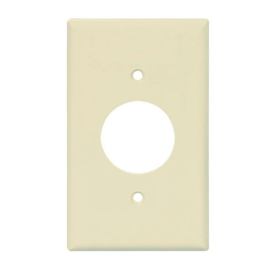 Cooper PJ7A Almond Mid-Size Unbreakable Single Gang Single 1.40" Receptacle Wall Plate