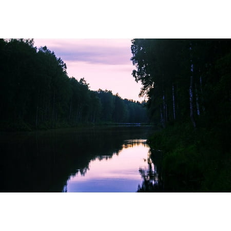 Russian Landscape - LAMINATED POSTER Landscape Summer Trees River Russia Water Forest Poster Print 24 x 36