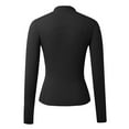 thumbnail image 4 of Women Slim Fit Athletic Jacket Nylon Spandex Full Zip With Pockets Running Sports Workout Wear, 4 of 4