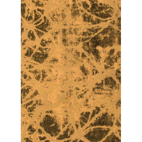 Ahgly Company Indoor Rectangle Abstract Orange Modern Area Rugs, 5' x 8'