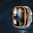 thumbnail image 2 of 1 Pcs-for Apple Watch Ultra 2/1 49MM Privacy Screen Protector, [Anti-peeping] [Titanium Alloy Edge Design] Ultra-Thin Full Coverage Tempered Glass Screen Protector for iWatch Ultra 2/1 49MM,Orange, 2 of 9