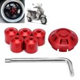 thumbnail image 4 of Scooter Wheel Side Cover, Durable Rustproof Motorcycle Hubcap 6pcs  For Decor Black, Color,Red, 4 of 8