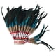 thumbnail image 2 of Tocado de plumas de jefe nativo americano para fiesta temática de baile o espectáculo Azul, 2 of 9