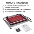 thumbnail image 6 of USTECH - Foldable Metal Luggage Rack with Extra Shelf, Heavy Duty Suitcase Stand for Guest Room, Bedroom, Hotel or Travel, 6 of 8