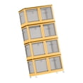 thumbnail image 2 of Garde-robe Portable Pliable Autoportante Boîte de Rangement pour Vêtements Placard Garde-Robe pour Jaune, 2 of 9