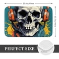 thumbnail image 2 of Rateoe Modern Hip-Hop Skull Pattern Flannel Door Mat Indoor Outdoor Entrance, Waterproof All-Weather Doormat,Fade Resistant, Low Profile Entryway Mat 16x24in, 2 of 7