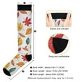 thumbnail image 3 of FORMRS Womens Knee High Socks Casual Long Thick Travel Daily Wear, 2 Pairs, Blue Leaves, 3 of 6