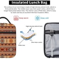 thumbnail image 5 of Lunch Bag For Women Men Double Lunch Box Leakproof Insulated Soft Large Adult Lunch Cooler Bag For Work (Native Southwestern Design Tan Gray Brown American), 5 of 6