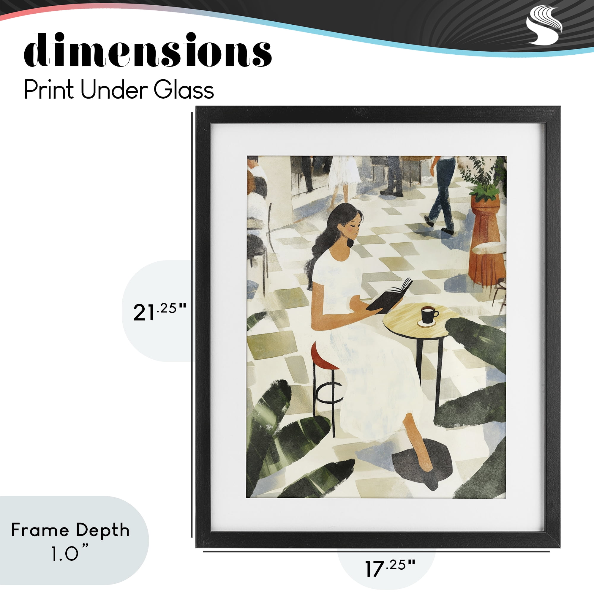 Stupell Industries Coffee & Pages in Cafe Black Framed Print Under Glass, design by Svetlana Aleynikova