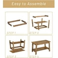 thumbnail image 4 of 31.5"  Rustic Coffee Table for Living Room, Rectangular Wooden Centre Table with Storage Shelf, Easy Assembly & Compact for Small Spaces, Flats, 4 of 7