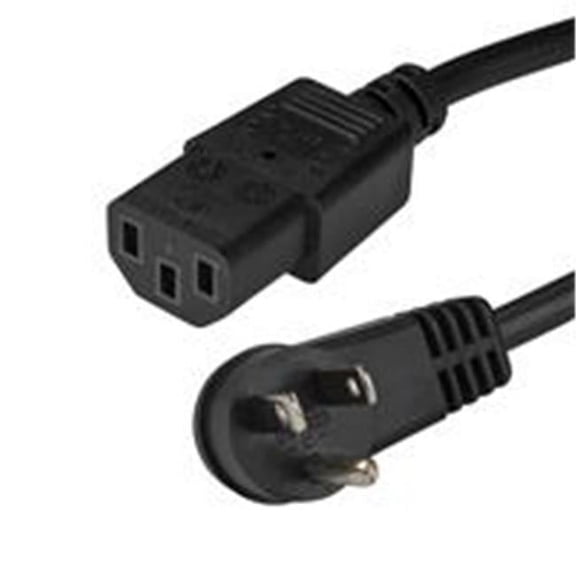 6 ft. Right-Angle NEMA 5-15P to C13 Power Cord