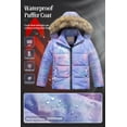 thumbnail image 4 of Chrisuno Girl's Heavyweight Winter Jacket Coat Waterproof Snow Ski Jacket Insulated Outwear Hooded Parka Ombre 6-7, 4 of 5