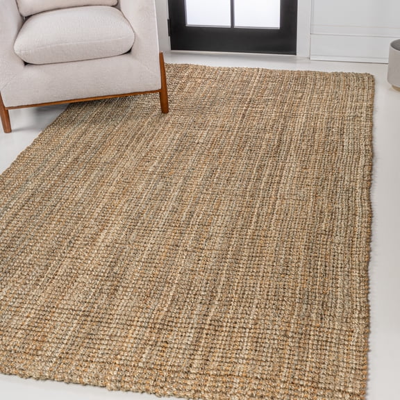 JONATHAN Y NATURAL FIBER 5 x 8 Area Rug, Biot Traditional Rustic Handwoven Jute - Natural, NRF104A-5
