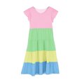 thumbnail image 4 of NiSHUIHAN Dress Up Clothes for Little Girls Fashion Girls' Summer New Short Sleeve Ruffled Pockets Round-Neck Printed Dress Green 12 Years, 4 of 5