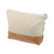 thumbnail image 1 of 1 bolsa de maquillaje portátil, bolsa de aseo, organizador de cosméticos para viajes, patrón de grano de madera, 8.11 x 5.51 pulgadas, lona beige, 1 of 7