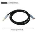 thumbnail image 2 of Cable de extensión Aux Uxcell de 0.14" macho a hembra para auriculares de audio HiFi 3.3 pies Azul, 2 of 6
