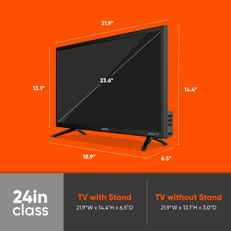 onn. 24” Class HD (720P) LED Roku Smart Television (100012590