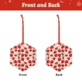 thumbnail image 2 of Zufioo Red Strawberry Print Large Acrylic Christmas Ornaments, Suitable for Christmas Tree Christmas Holiday Party Pendant Decorations-Hexagon, 2 of 7