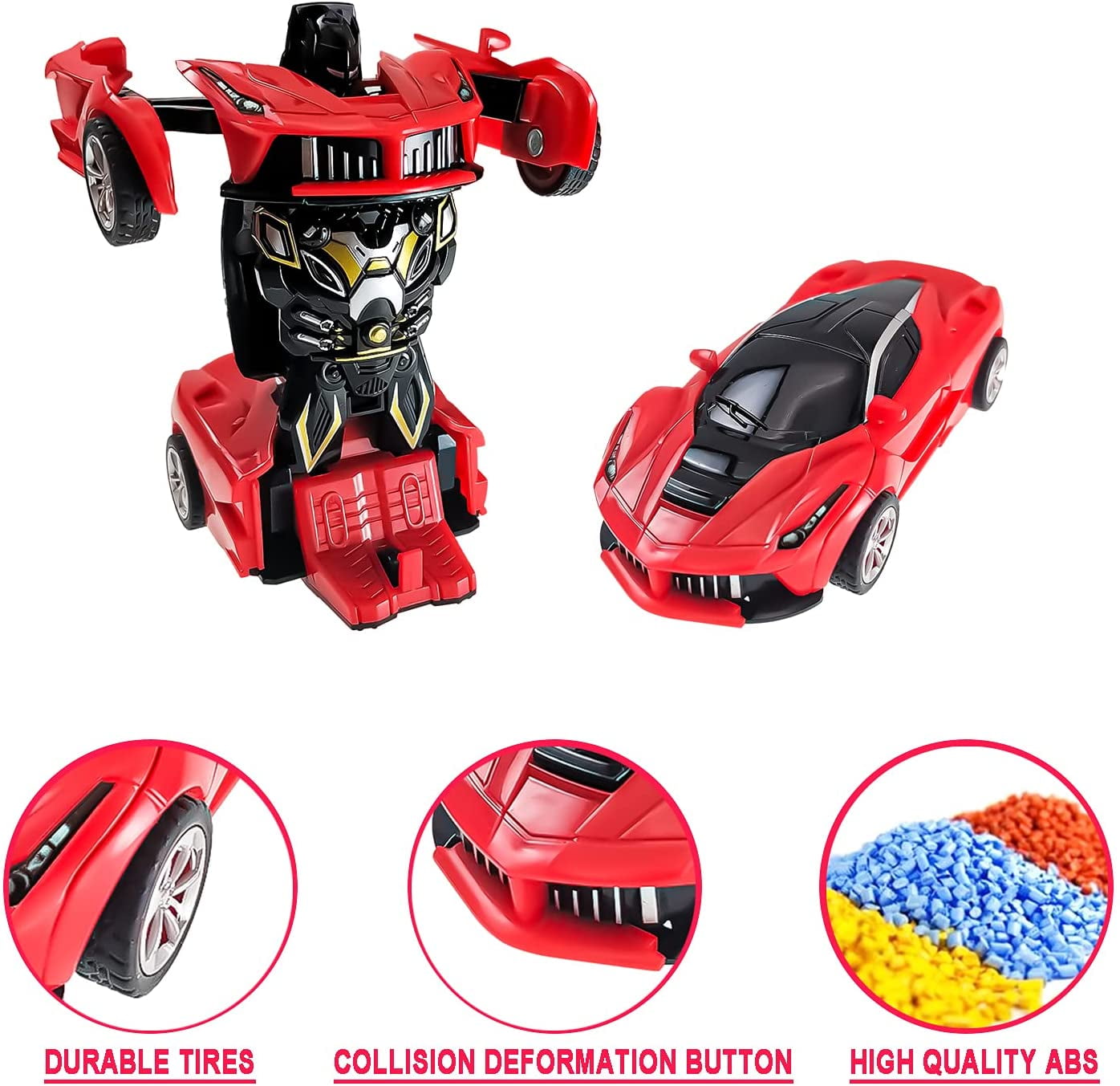 Toy Cars for 2-7 Year Old Boys, Transforming Toys Cars for 3 Year Old Boys  and Toddlers, Robot Cars Toys for 4 Year Old 