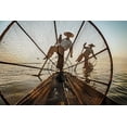 thumbnail image 2 of Martinelli, Michele 32x23 White Modern Wood Framed Museum Art Print Titled - Intha Fishermen, 2 of 4