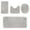 Gray, variant on Bdday Dorm Rug Solid Color Bath Mats 4 Set Bathroom Rugs for 4 Pcs Toilet Mats Universal Soft Comfortable Water Absorption Non-Slip Thick Machine Washable Easier To Dry Dark Floor Mats for Cars
