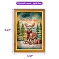 thumbnail image 5 of Merry Christmas Santa Reindeer Antlers Pitbull Sleigh Xmas Winter Holiday Acrylic Plaque with Wood Photo Frame Box Terrier Dog Lover Light Box - 00023, 5 of 5