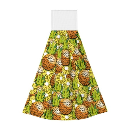 

Gaeub Tropical Summer Fruit Print Hand Towels with Hook Hanging Tie Towels Coral Velvet Dishtowels for Bathroom Restroom Home Decor