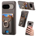 thumbnail image 1 of Case for FOXDOCK Google Pixel 9 , Leather, Bear Ring, Card Holder, 1 of 4
