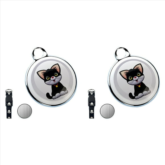 2X Rastreador de Perros Rastreador de Mascotas - Collar de Seguimiento para Perros Resistente Al Agua IP65 Funciona con Cualquier Collar (Android e IOS Universal) Versión