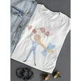 thumbnail image 3 of Cute Floral Little Girl T-Shirt Women -Image by Shutterstock, Female Medium, 3 of 4