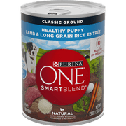 (12 Pack) Purina ONE Natural Pate Wet Puppy Food SmartBlend Healthy Puppy Lamb & Long Grain Rice Entree 13 Oz. Cans