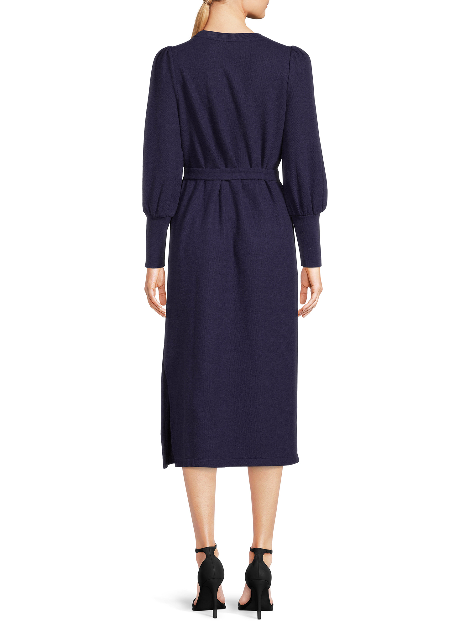 Buy The Get Women's Knit Midi Dress with Long Sleeves Online at Lowest
