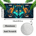 thumbnail image 2 of 1 Pcs 2D Flat License Plate Covers & Frames, Wolf with Tech Background For Decorative Front, Waterproof For Decoration Aluminum License Plate Covers & Frames Cover For Men Women, 12" X 6", 2 of 7