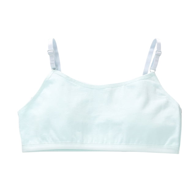 Girls Padded Training Bras - Crop Cami Bras for Girls with Removable Padding 13-17 Years Mint Green