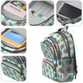 thumbnail image 4 of Robot and Blasters Blue Pattern Backpack for School, Cute School Bag with Adjustable Shoulder Straps and Padded Back, 16.9"x12.6"x5.9", 4 of 5