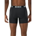 Hanes Moves Men’s AntiChafe Boxer Brief Underwear,XTemp, Black/Grey