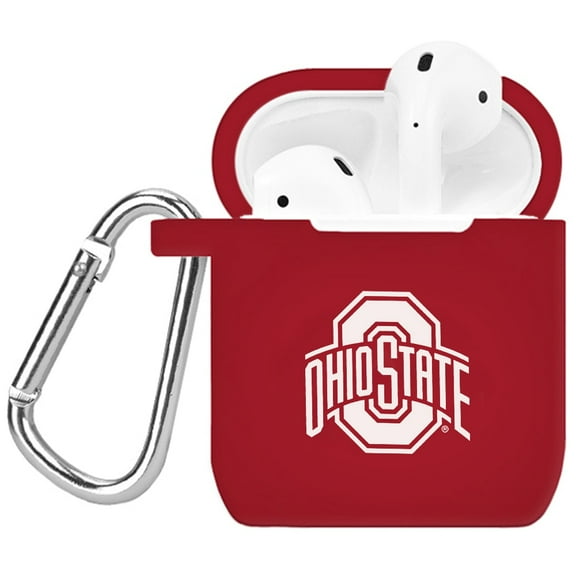 Crimson Ohio State Buckeyes Silicone AirPods Case
