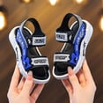 thumbnail image 5 of Karoyedx Teen Sandals Boys Sandals Double Adjustable Strap Open Toe Sandals Summer Fashion Lightweight Beach Shoes Blue Size,11.5, 5 of 8