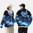 thumbnail image 5 of Fotbe Blue Viper Snake 2 Men's Women's UPF 50+ Sun Protection Jacket Hooded Cooling Shirt with Pockets Hiking Outdoor Performance-Large, 5 of 8