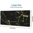 thumbnail image 4 of Large Mouse Pad Gaming with Stitched Edges, Extra Big Mousepad Non-Slip Base XXL Long Desk Mat for Gamer, Office & Home, 31.5 x 11.8 in,Marble Desk Accessories-Black Marbling, 4 of 6
