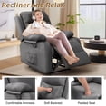 thumbnail image 3 of Korser Manual Small Recliner Chair for Small Spaces for Living Room,Dark Grey, 3 of 6