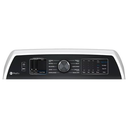 GE Profile - 5.3 Cu Ft High Efficiency Smart Top Load Washer with Smarter Wash Technology, Easier Reach & Direct Drive Motor - White