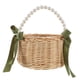 thumbnail image 1 of Cesta de mimbre tejida a mano con asa para flores, ideal para bodas, decoración del hogar y eventos en el jardín, 1 of 7