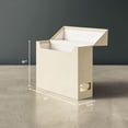 thumbnail image 2 of Caja de almacenamiento SMEAD, con tapa abatible, lino natural, color beige, 2 of 6