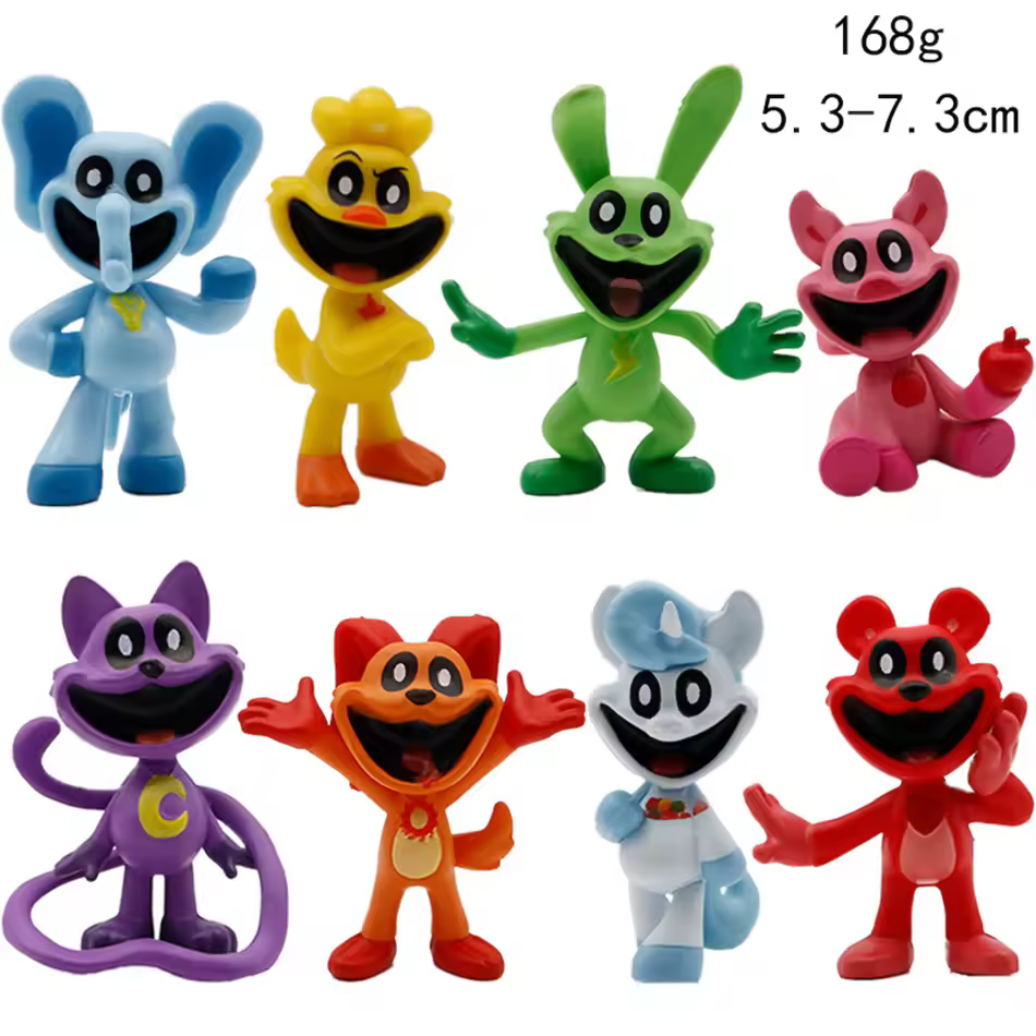 Smiling 8-Piece Anime Critters Figure Set