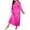 Hot Pink, variant on Nfurl Women's Plus Size Nightgowns Long Sleeve Crewneck Full Length Sleeping Gowns Soft Sleepwear Loose Fit Comfy Nightgown for Women Purple XXXL