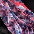 thumbnail image 3 of Plutus Blue Red White Fureal Faux Fur Luxury Throw Blanket, 3 of 3
