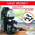 thumbnail image 6 of Brentwood 800 Watt Cappuccino Brewer and Espresso Maker w/ Frothing Wand,  Black, 6 of 7