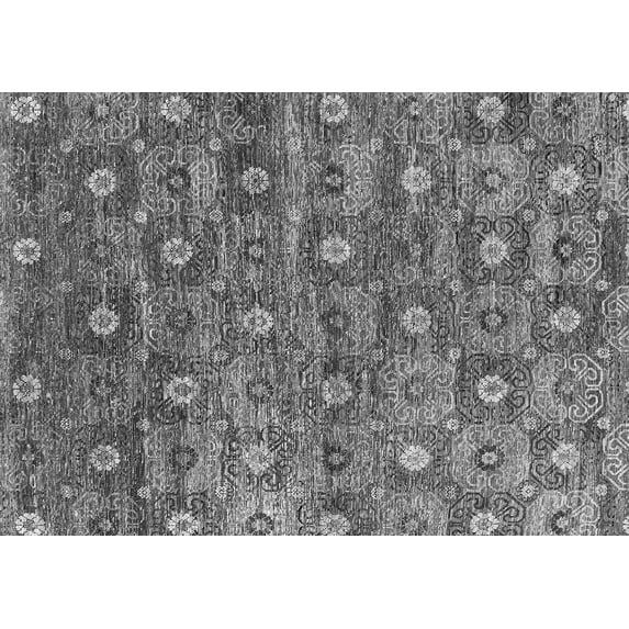 Ahgly Company Indoor Rectangle Oriental Gray Industrial Area Rugs, 3' x 5'