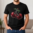 thumbnail image 2 of Cherry Graphic T-Shirt, Unisex Classic Fit Crew Neck Tee, 2 of 9